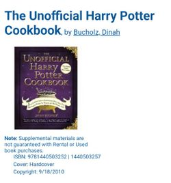 The Unofficial Harry Potter Cookbook, 