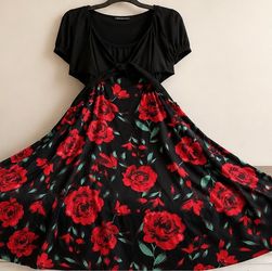 Stunning Black Floral Maxi Dress — Elegant & Feminine