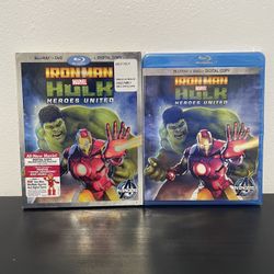 Iron Man Hulk Heroes United Blu Ray DVD Combo NEW w/ SlipCover Marvel 2013