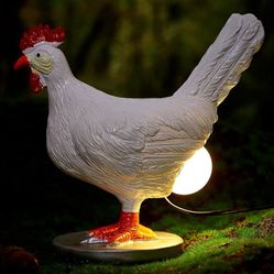 3D Chicken Egg Night Light, Lifelike Resin Egg, Warm Glowing Bedside Lamp, Novelty Gift