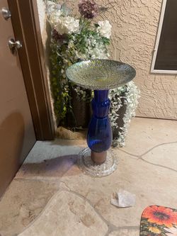 Glass Birdbath