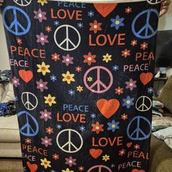 Peace And Love Throw Blanket