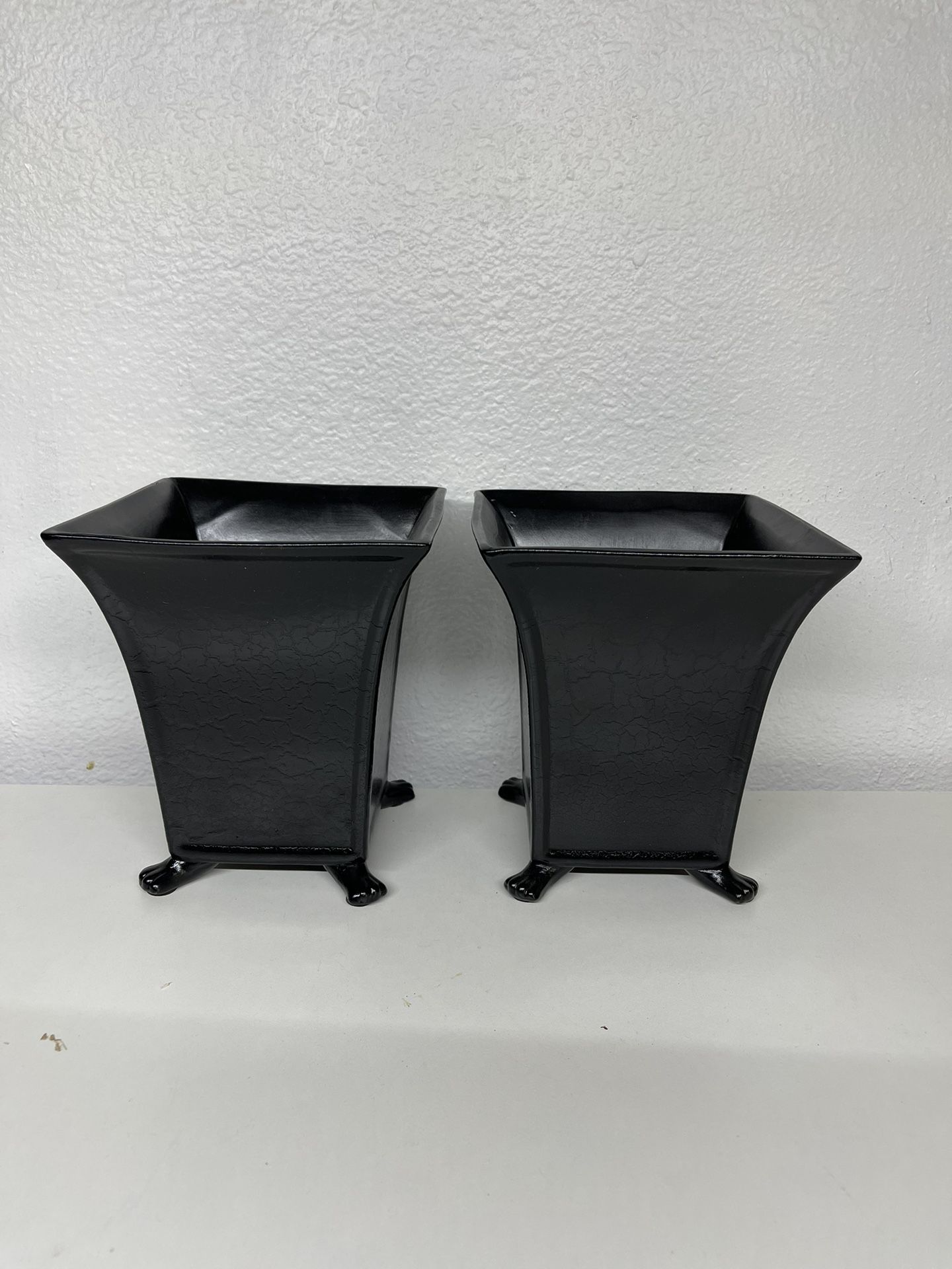 Square Ceramic Pots —Planters with feets ($10 each)