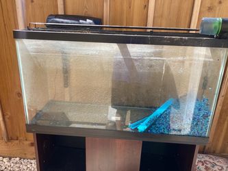 Glass Aquarium Fish Tank with Wooden Cabinet