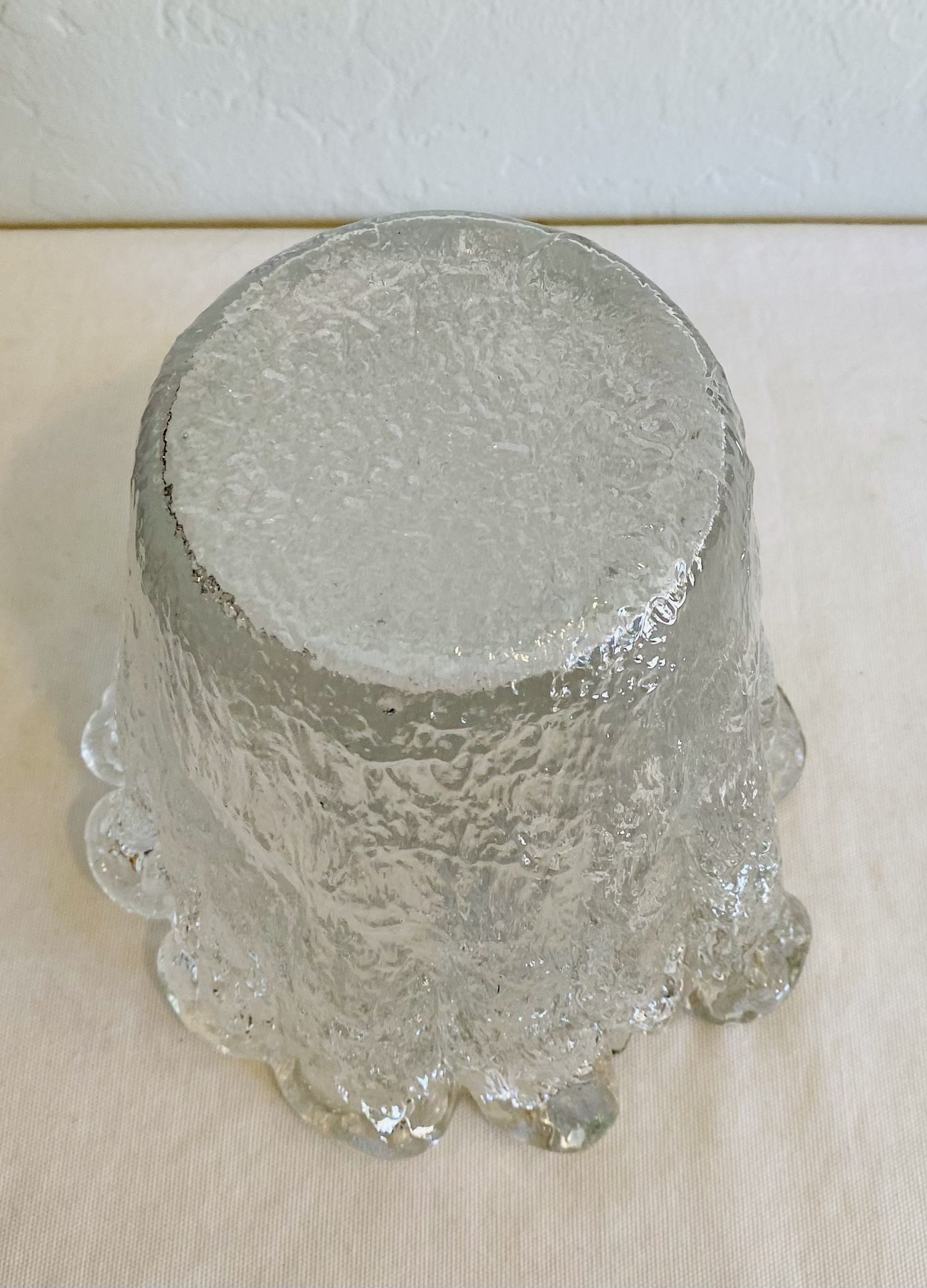 vintage mid century modern 1960s Glass Vase, Uno Westerberg, Pukeberg, Sweden