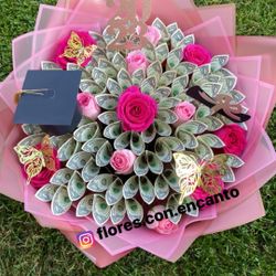 Money Bouquet With Roses
