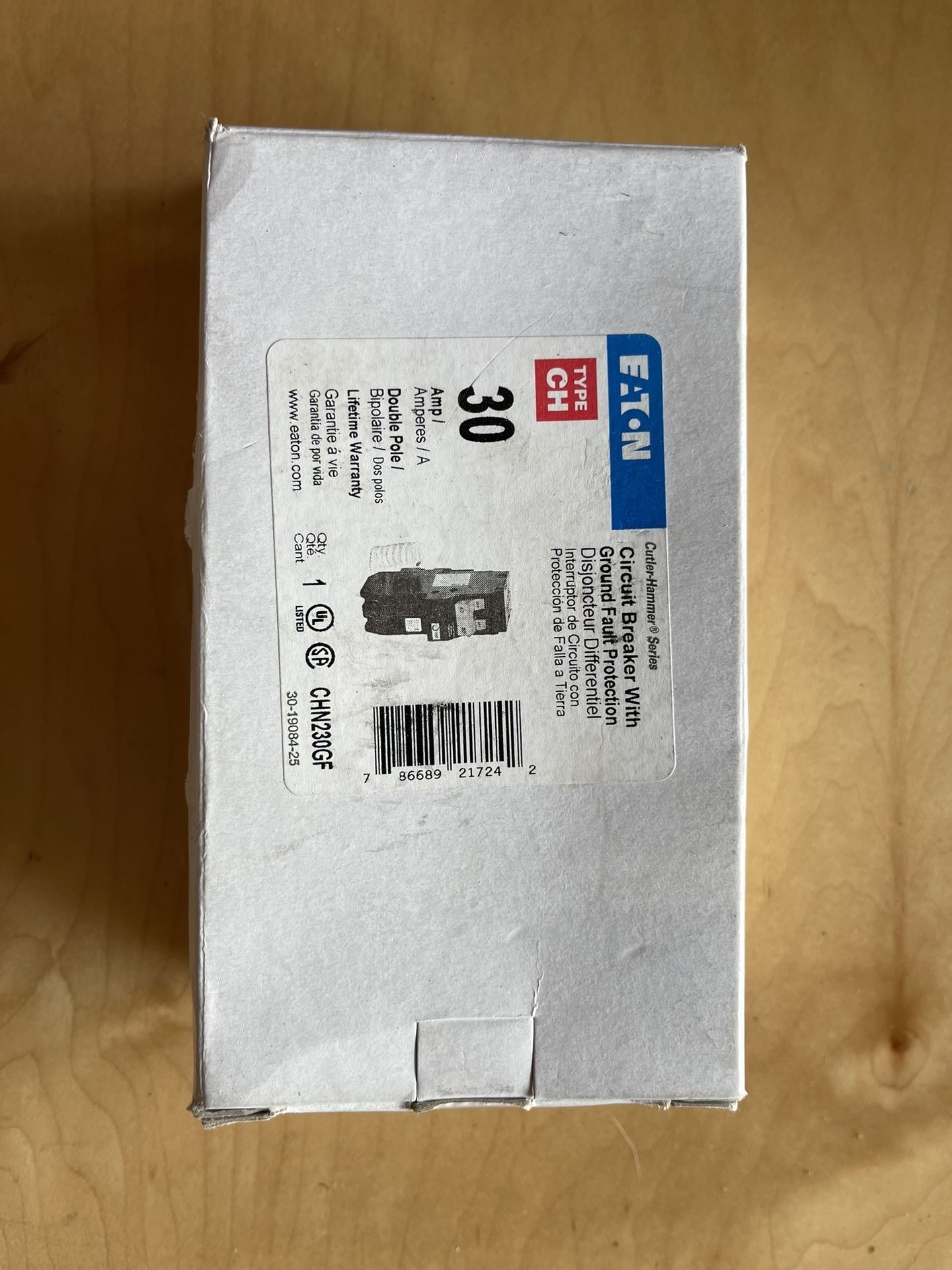 GFCI 30 AMP Double Pole Circuit Breaker