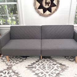 Sofa Bed Futon 76.8” Small Couch, Sleeper, Mid Century Modern