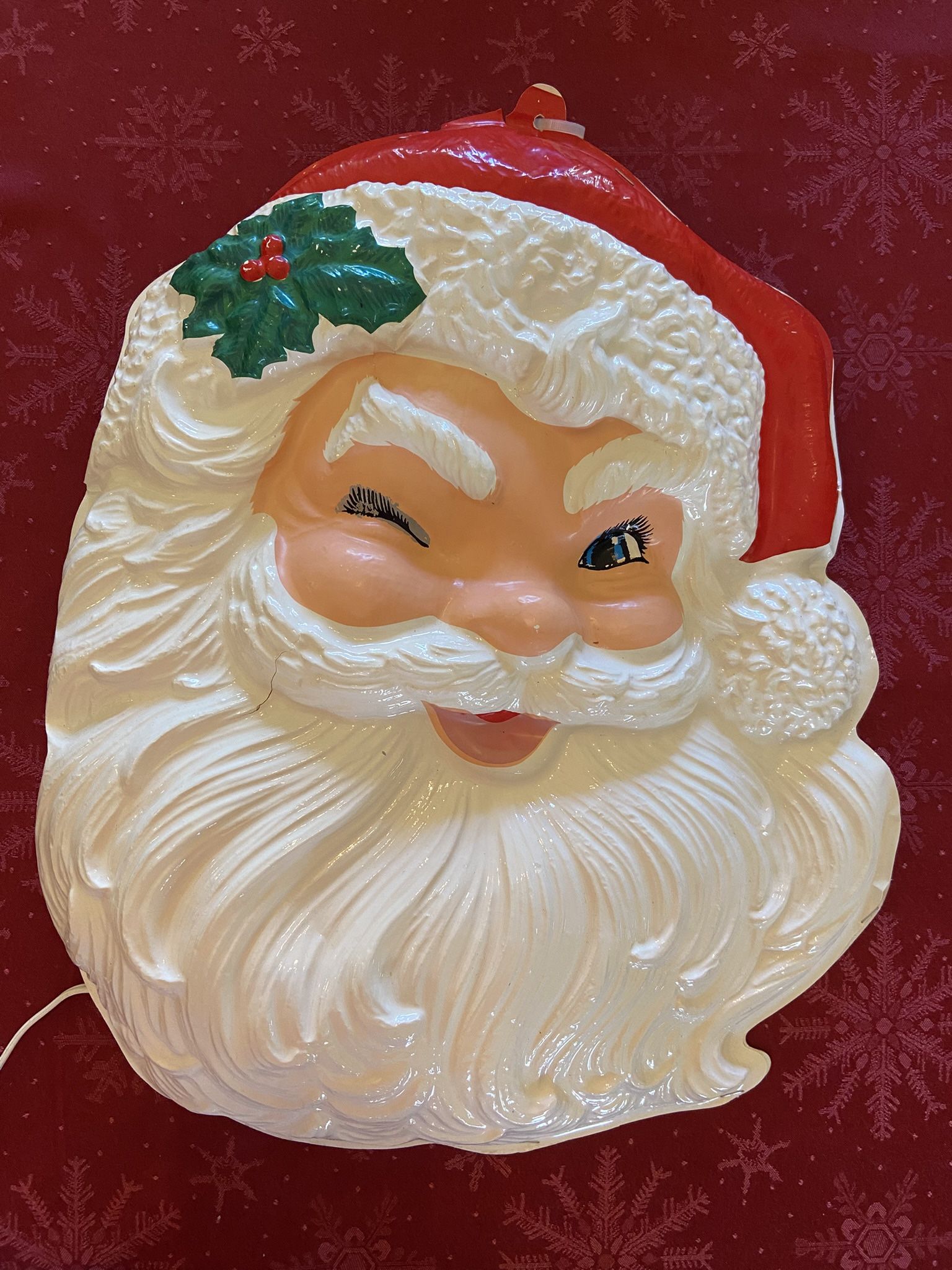 VINTAGE Authentic Artform Industries Santa Face Works Great!