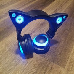 Cat Ear Headphones Headset Brookstone Bluetooth LED (2 Available)