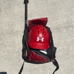 Boys Baseball Bag w/ Helmet & Bat