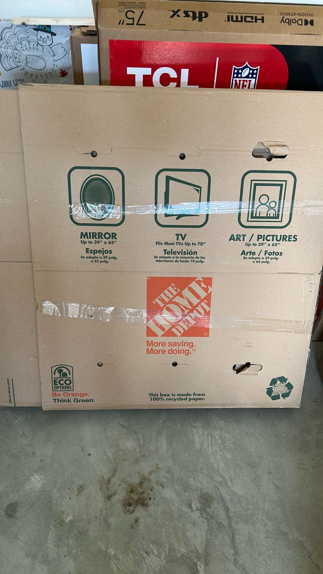 Free Tv, Mirror, Art, Picture Moving boxes