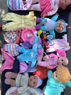 Baby Dolls Lot with Clothes and Accessories