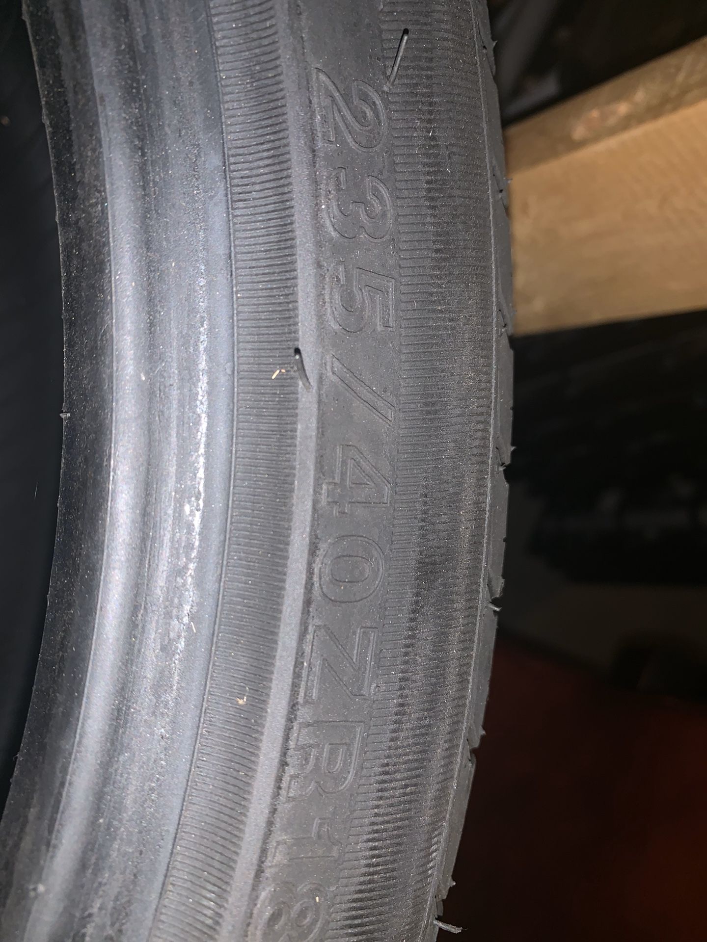 235/40 R18 Tires Nearly New ( only2 miles on them).