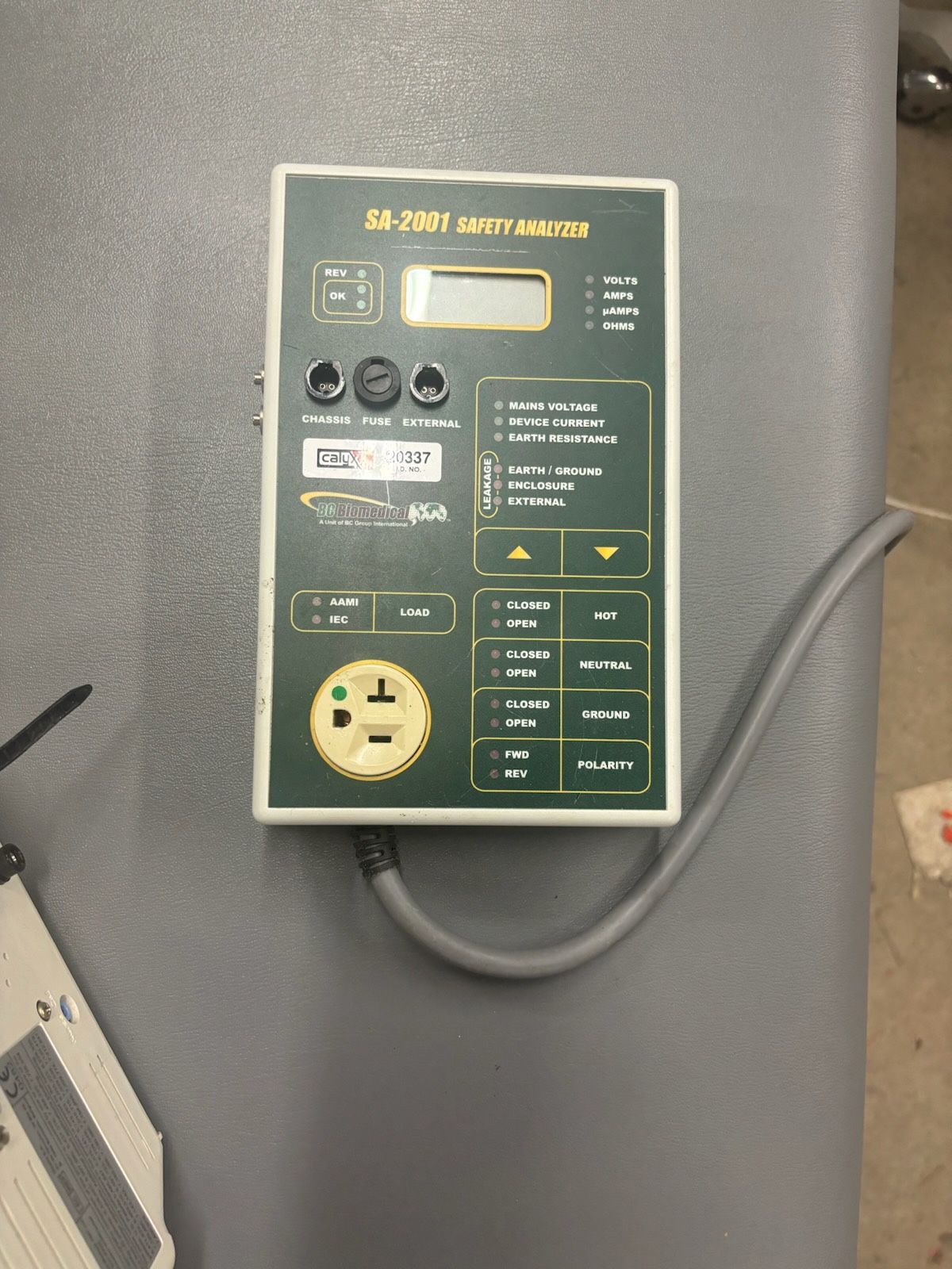 Biomedical model SA-2001 is a microprocessor-based Electrical Safety Analyzer