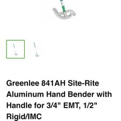 3/4 EMT & 1/2 Rigid Pipe Bender