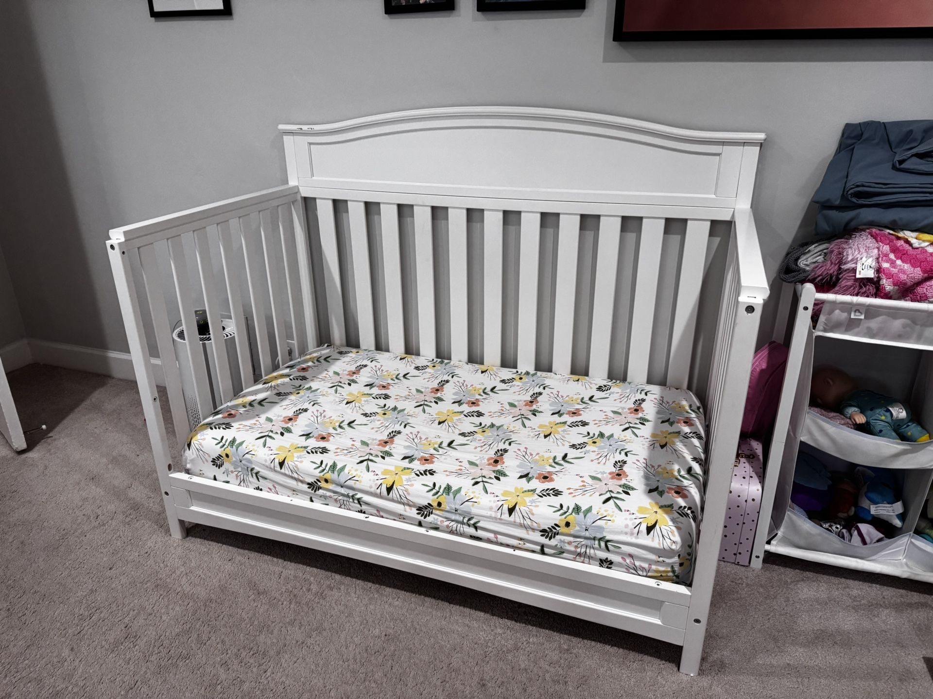 Delta Convertible Crib With Mattress, Extra Padding, Sheets And Waterproof Mattress Protectors