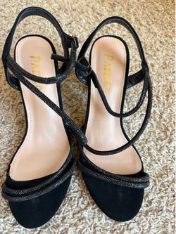Beautiful Black Beaded Heels