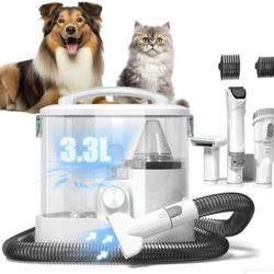 Dog Grooming Kit Pet Grooming Vacuum & Hair Dryer with Heating
