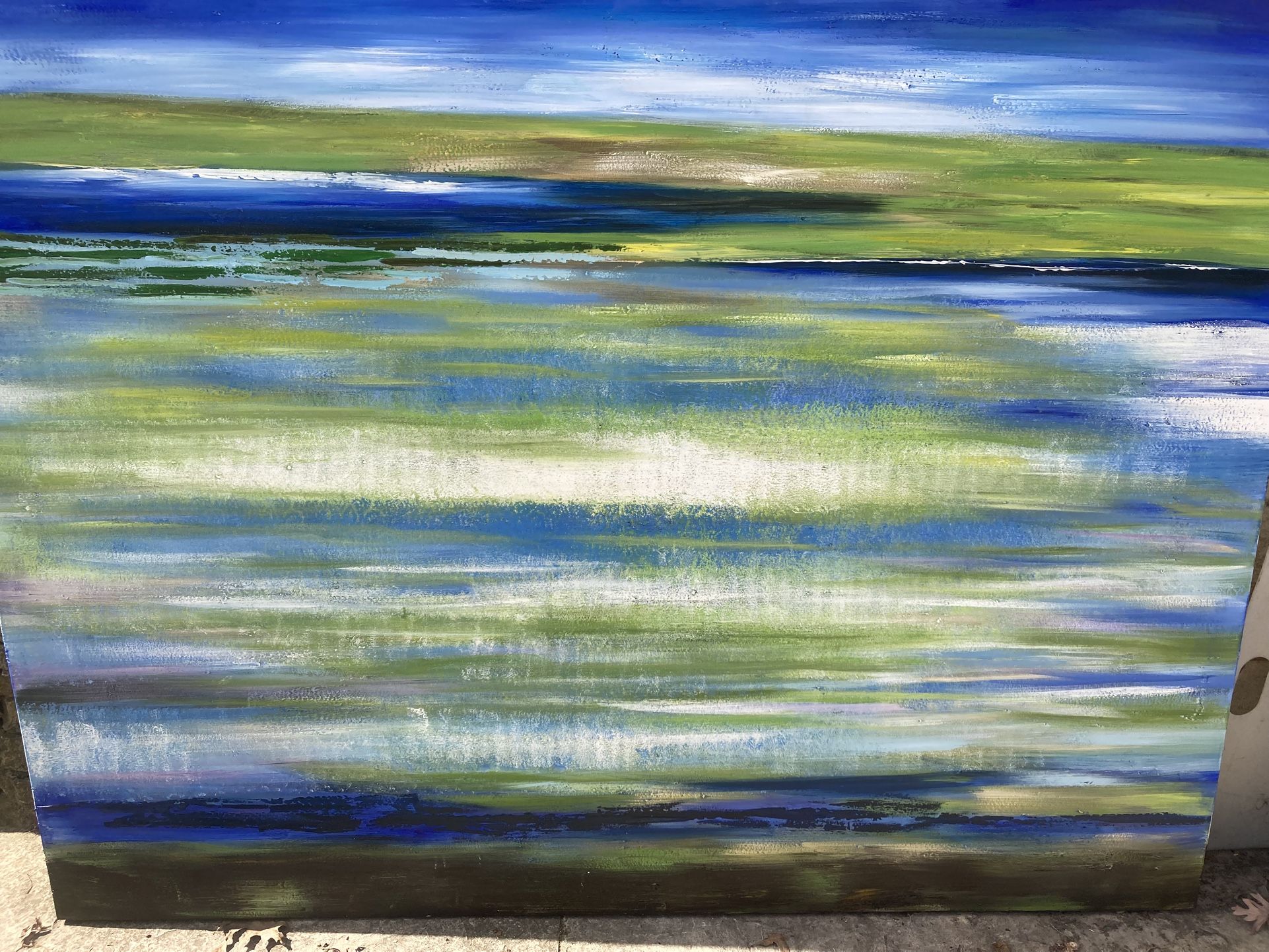 Extra Large Original Painting On Custom Canvas- Could Be Hung Vertically Or Horizontal