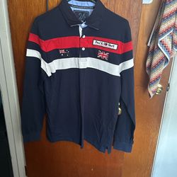 Paul & Shark Yachting XL Long Slve Cotton Polo Shirt Miami - St Barth