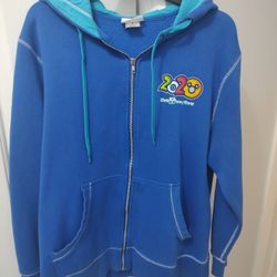 Disney 2020 Blue Hoodie Zip Up Size  ( L)