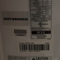 LIKE NEW LG Portable Air Conditioner 6,000 BTU $300 OBO 