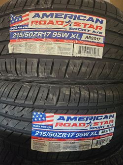 215-50-17 !!! AMERICAN ROADSTAR A/S !!! $300 LAS 4 LLANTAS MONTADAS Y BALANCEO INCLUIDO 👌