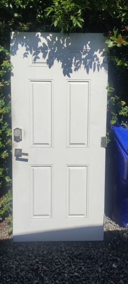 Exterior metal Hurricane 🌀 impact six panel door approximately 36 x79