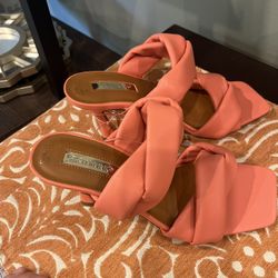 New Primark Coral Heels - Size 6