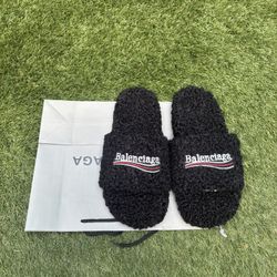 Balenciaga Fur Slides