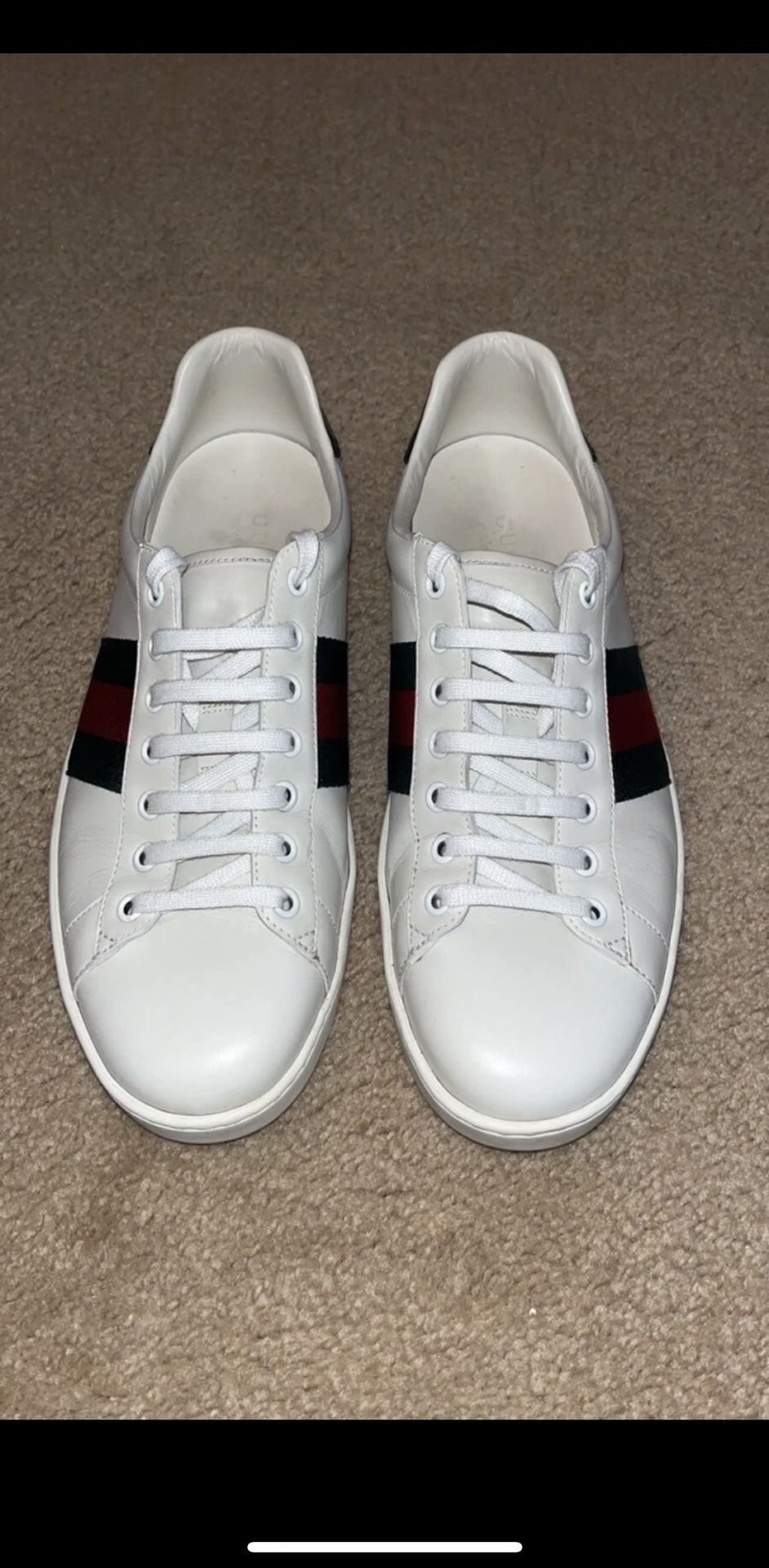 Gucci Ace Signature Sneaker With Web - Size In Gucci 8.5 (9.5 Regular Footwear)