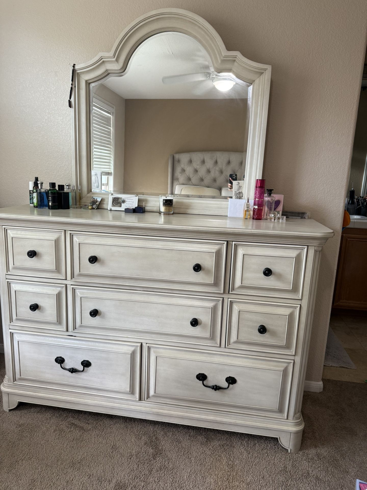 Mirror And A Dresser