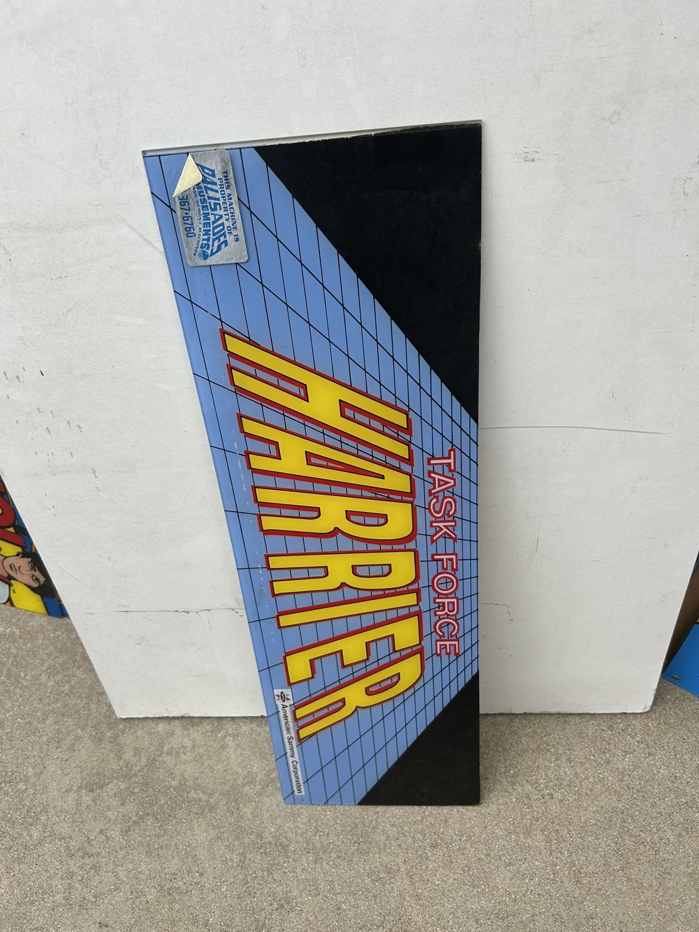 Task Force Harrier Arcade Marquee