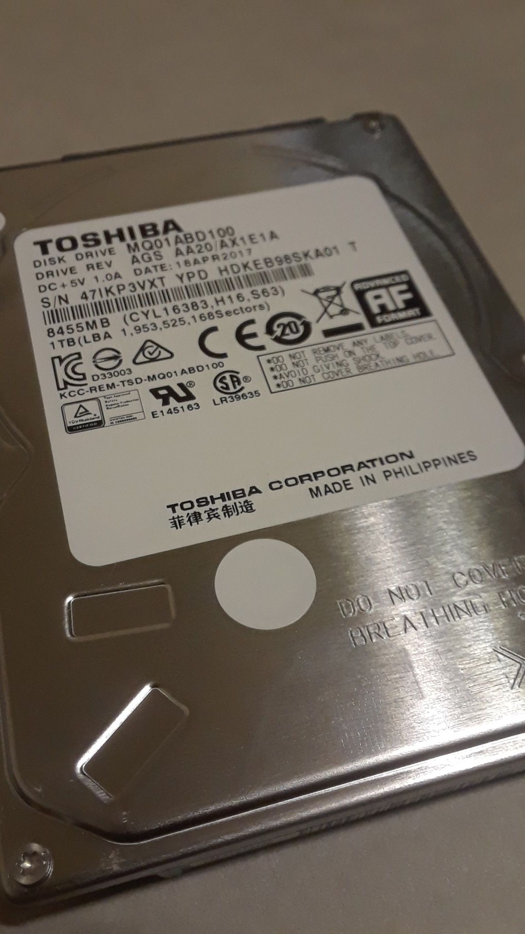 Toshiba 1tb hard drive for ps4