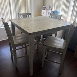 High top Table With 4 Chairs