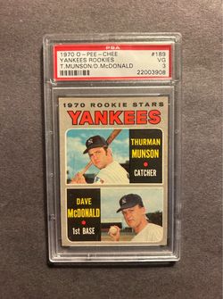 Vintage 1970 OPC #189 Thurman Munson Rookie card. Negotiable