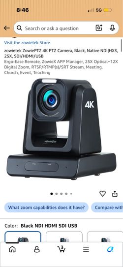 Zowietek 4K PTZ Camera 25X