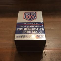 Super Bowl xxv Silver Edition Commemorative Card Set