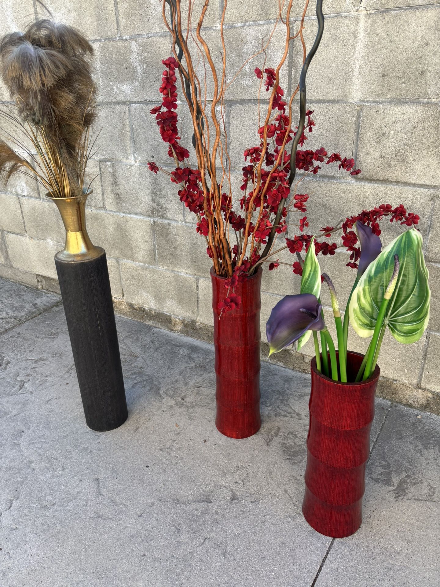 Beautiful vases with flowers each $15