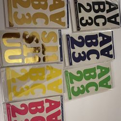 Stickers, Letters & Numbers