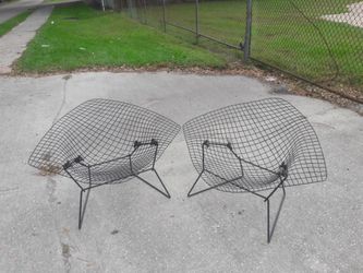Mid Century vintage Knoll Bertoia diamond chairs