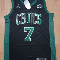 Jaylen Brown Boston Celtics Black With Green Jersey 