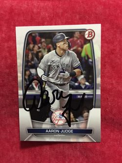 Autograph Card Signed By Aaron Judge.