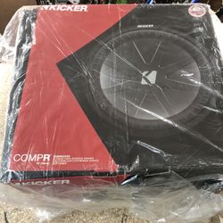 Kicker 43cwr154  CompR  CwR15 Subwoofer 15” 800 Watt RMS 4-ohm DVC Car Audio Subwoofer 