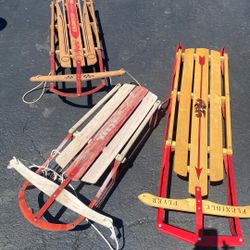 Old Wooden Snow Sleds