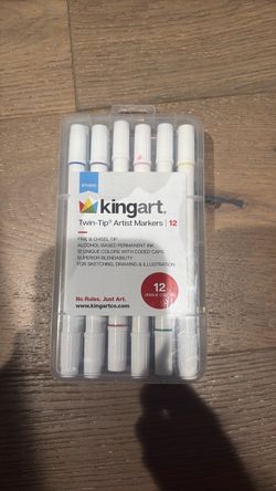 Kingart 12pc Twin Tip Marker Set