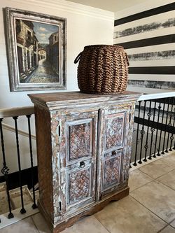 ‼️ Two POTTERY BARN handwoven STORAGE BASKETS plus lots of home decor, mirrors, furniture ‼️ PLEASE, check my other listings and FOLLOW