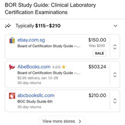 BOR Study Guide: Clinical Laboratory Certification Examinations