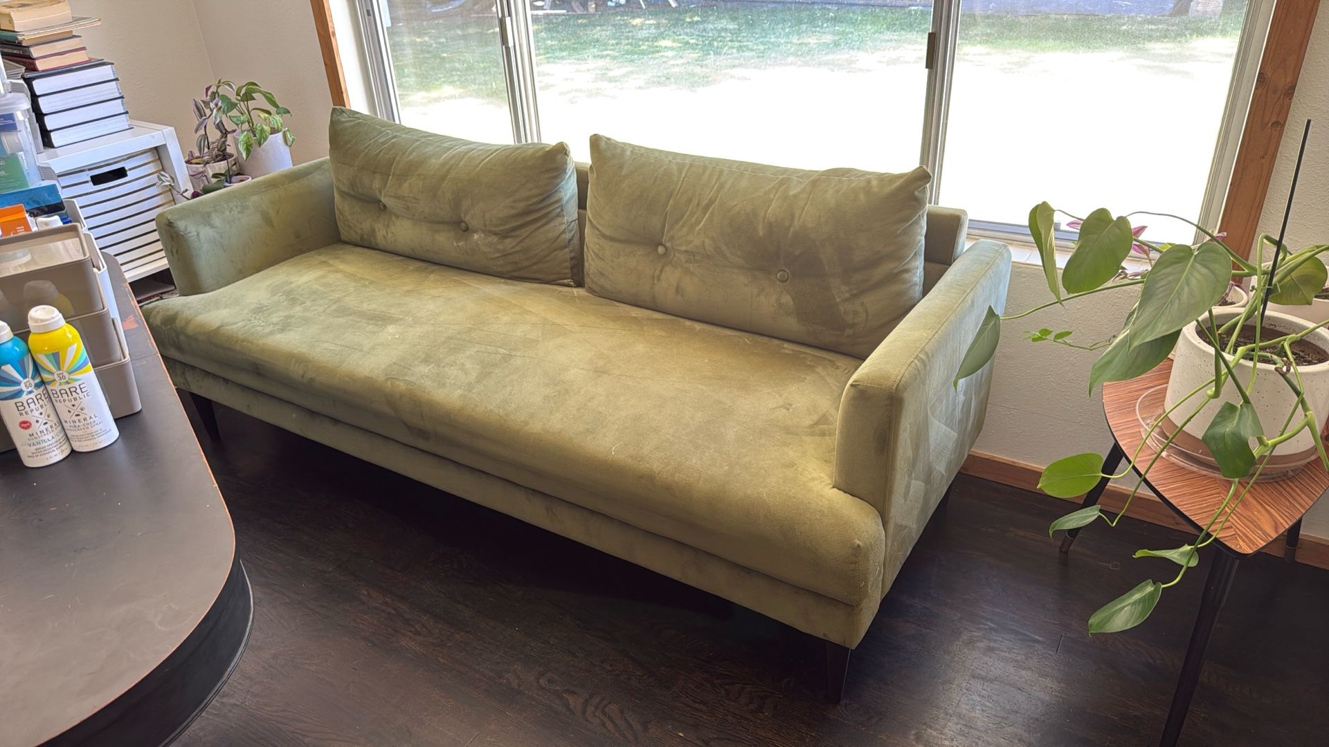 Green Velvet Couch Free